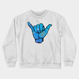 Bikini Bottom Shaka Hand Crewneck Sweatshirt